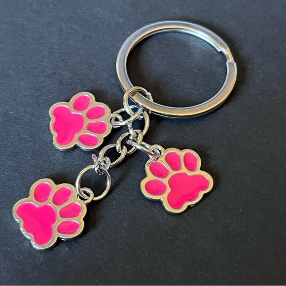 Paw Print Bag Charm Keychain - Picture 1 of 5